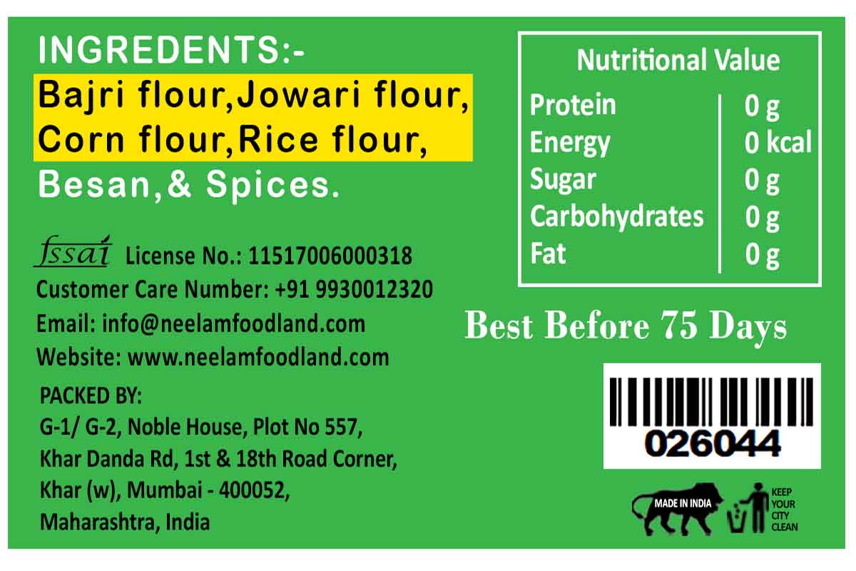 Gluten Free Manglori Khakhra 200 Gm