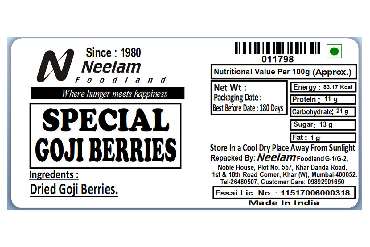 Goji Berries 100 Gm