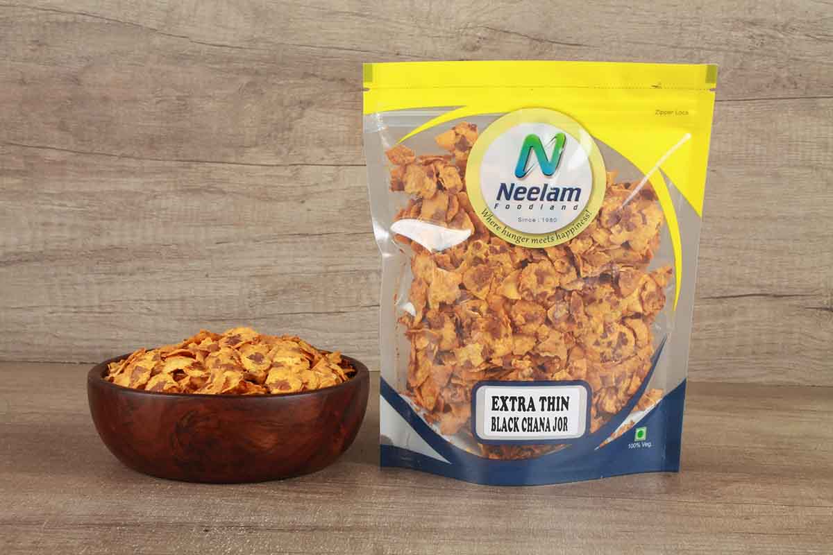 Extra Thin Black Chanachor 200 Gm – Neelam Foodland USA