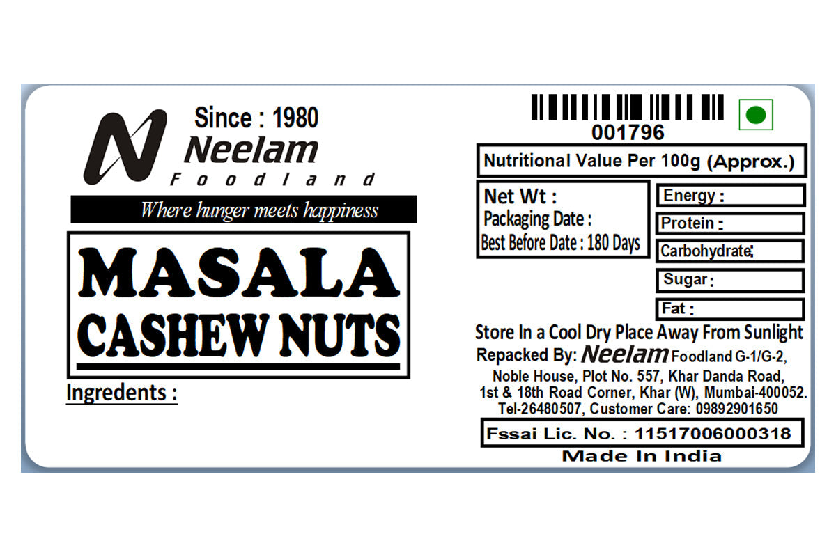 MASALA KAJU CASHEWNUT 500 GM