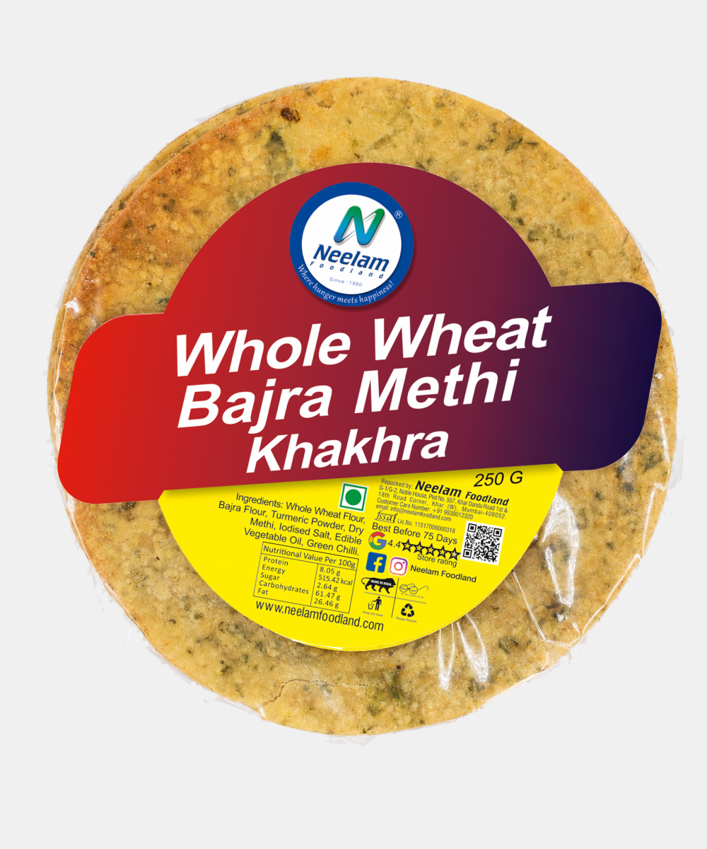 Whole Wheat Bajra Methi Khakhra 250 Gm