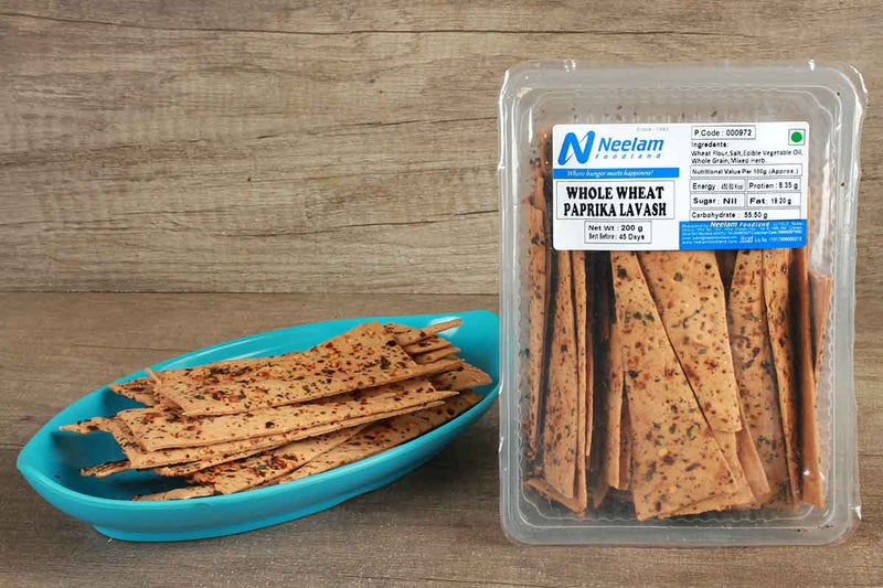 WHOLE WHEAT PAPRIKA LAVASH 200 GM