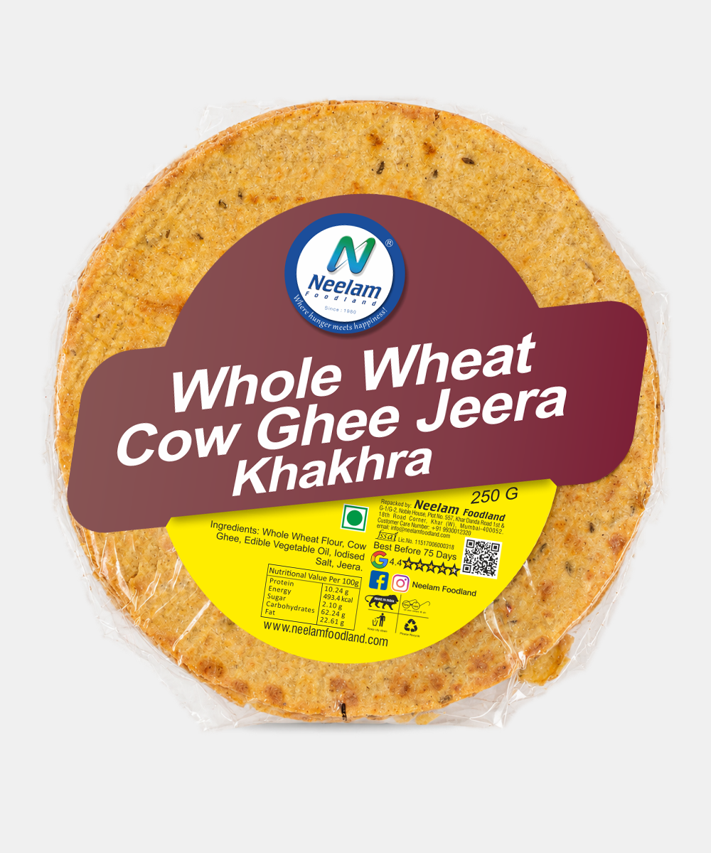 Whole Wheat Cow Ghee Jeera Khakhra 250 Gm