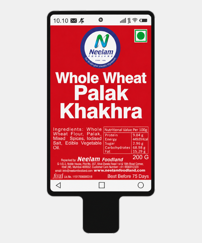 Whole Wheat Palak Khakhra Mobile 200 Gm