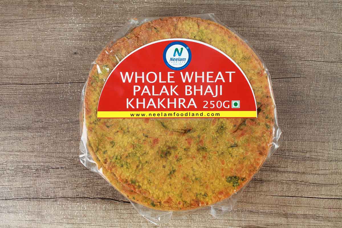 WHOLE WHEAT PALAK BHAJIYA KHAKHRA 250 GM