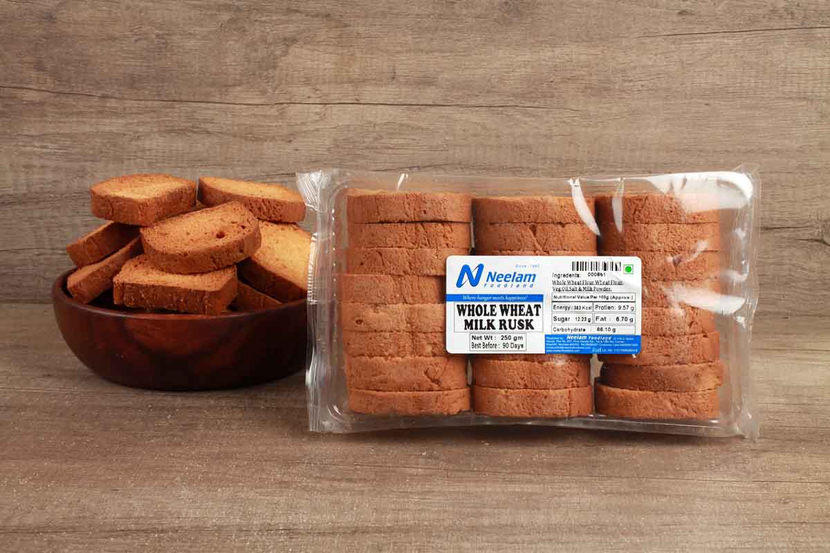Whole Wheat Milk Rusk 250 Gm – Neelam Foodland USA
