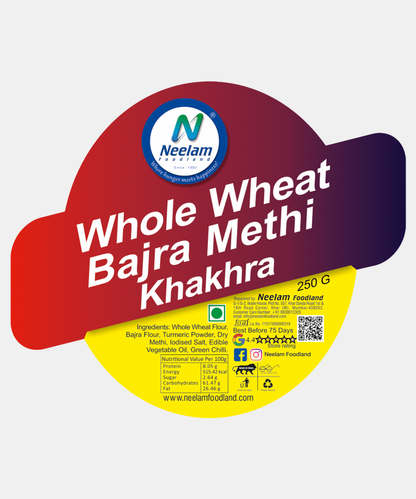 Whole Wheat Bajra Methi Khakhra 250 Gm