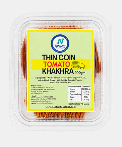 Thin Coin Tomato Khakhra 200 Gm