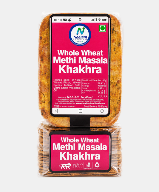 Whole Wheat Methi Masala Khakhra Mobile 200 Gm