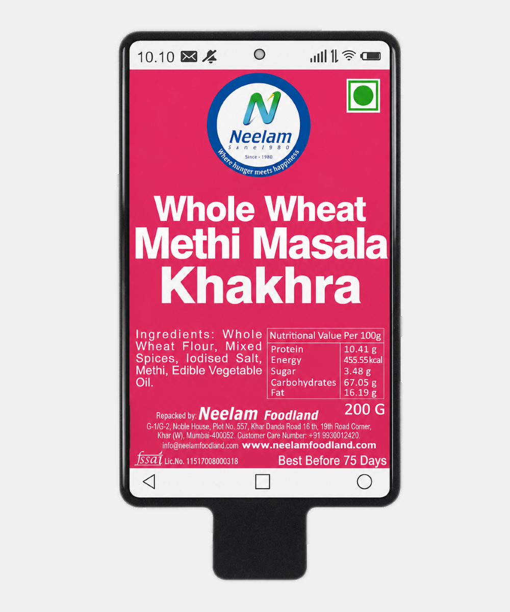 Whole Wheat Methi Masala Khakhra Mobile 200 Gm
