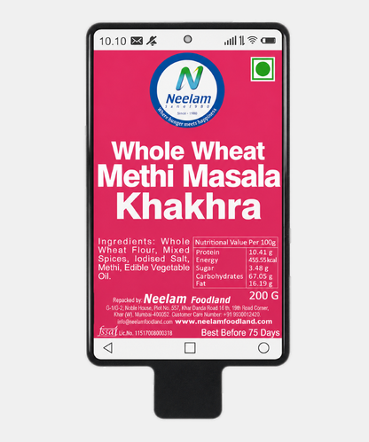 Whole Wheat Methi Masala Khakhra Mobile 200 Gm