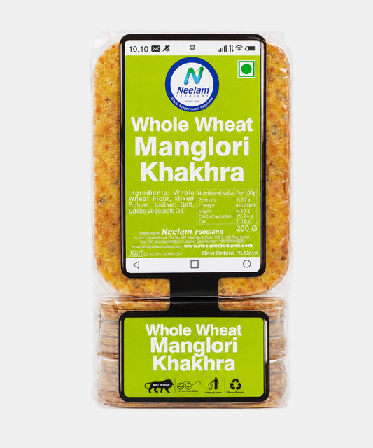 Whole Wheat Manglori Khakhra Mobile 200 Gm
