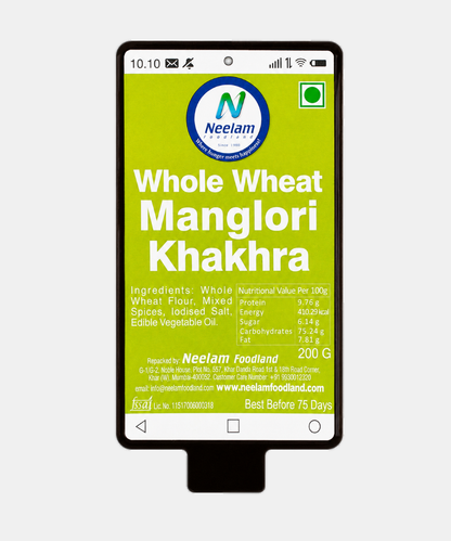 Whole Wheat Manglori Khakhra Mobile 200 Gm
