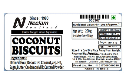 COCONUT BISCUITS 200 GM