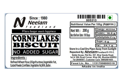 CORN FLAKES SUGAR FREE BISCUITS 200 GM
