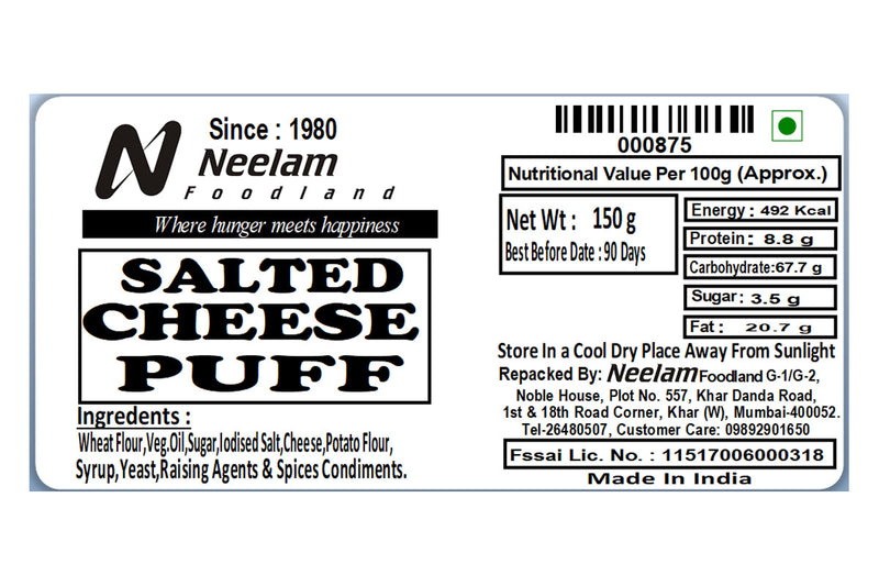 SALTED CHEESE PUFF 150 GM