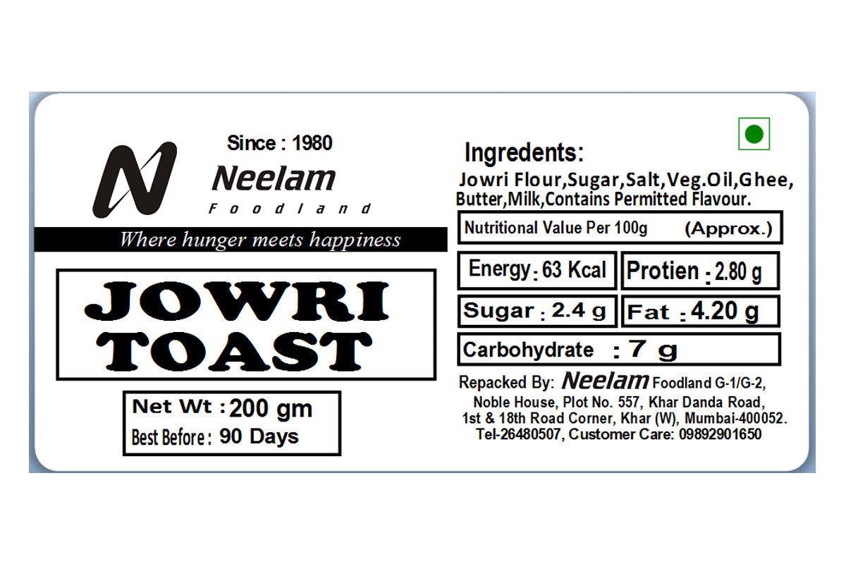 JOWAR TOAST 200 GM